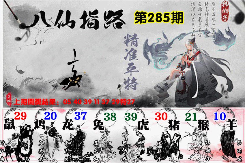 2024285期八仙指路