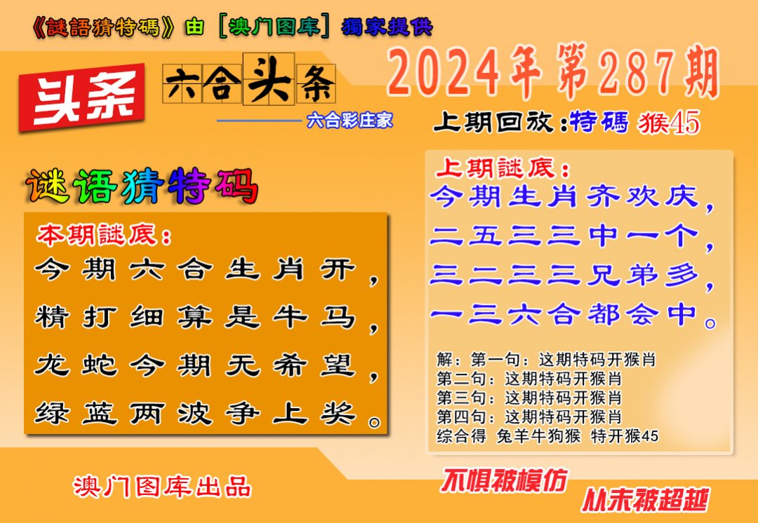 2024287期六合头条