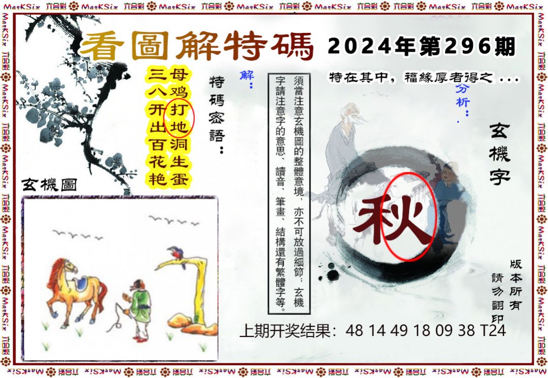 2024296期看图解特码