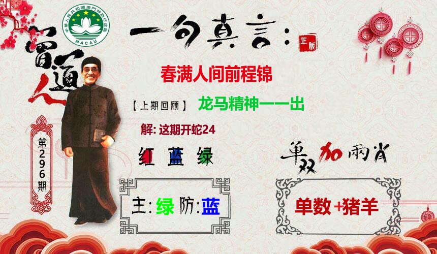 2024296期一句真言