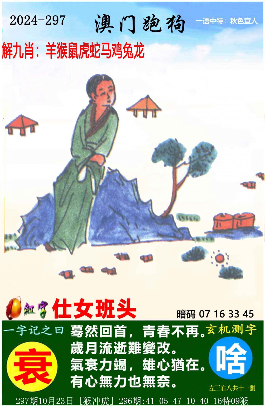 2024297期澳门跑狗图