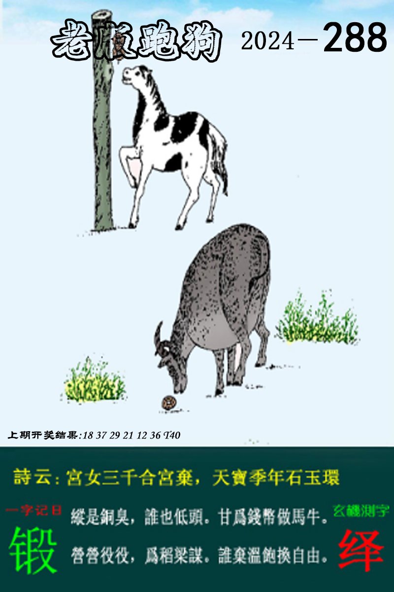 2024288期老版跑狗图