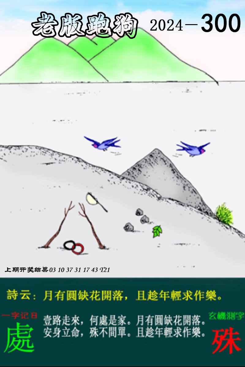 2024300期老版跑狗图