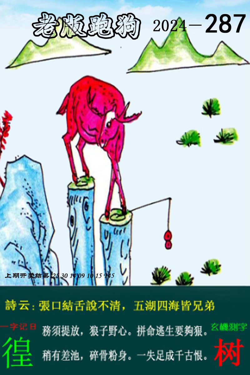 2024287期老版跑狗图