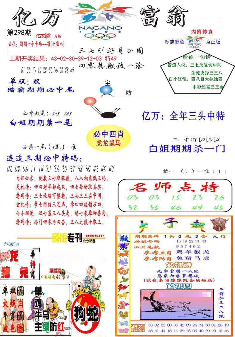 2024298期亿万富翁A