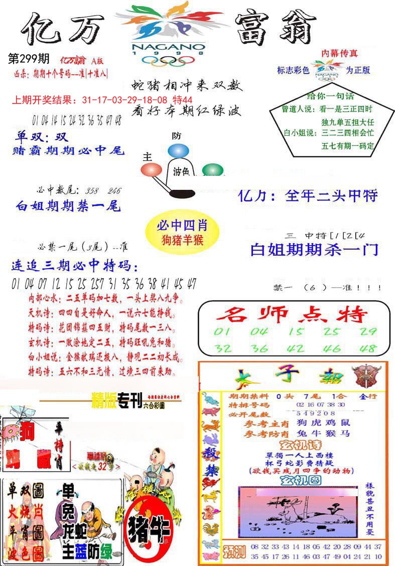 2024299期亿万富翁A
