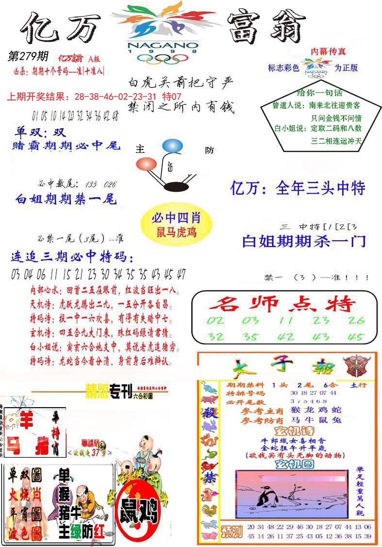 2024279期亿万富翁A