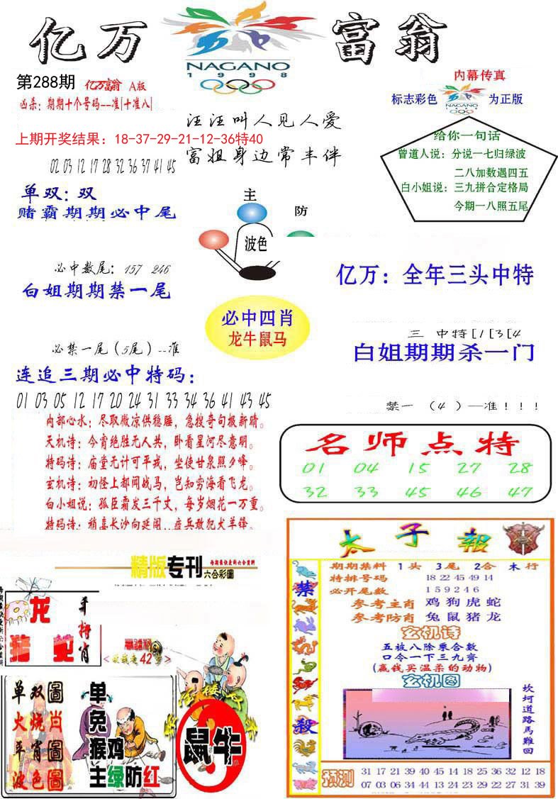 2024288期亿万富翁A
