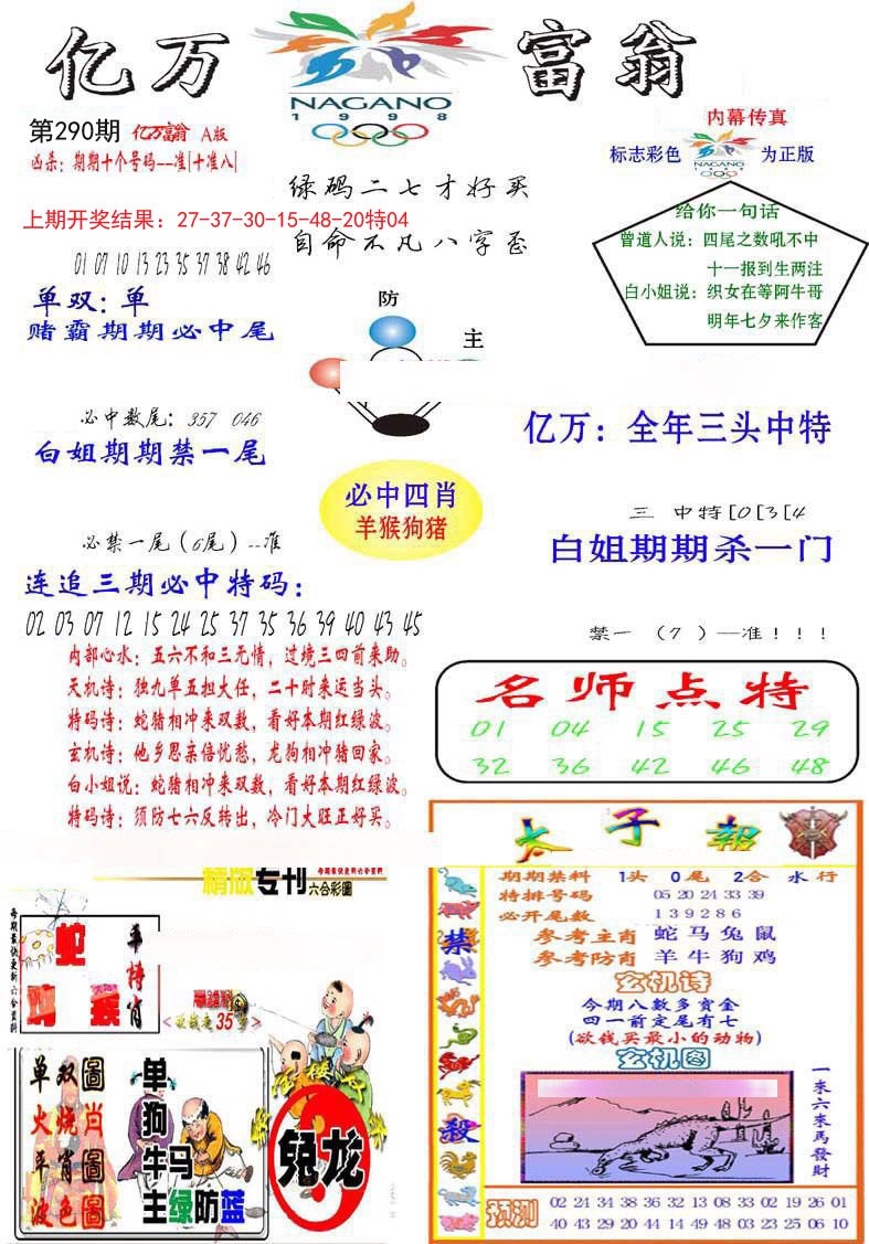 2024290期亿万富翁A