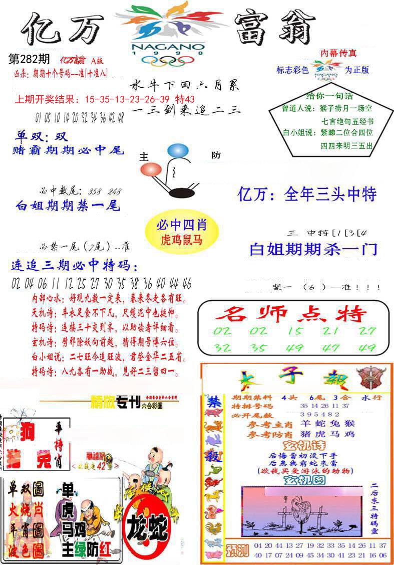2024282期亿万富翁A