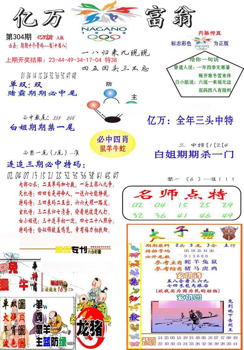 2024304期亿万富翁A