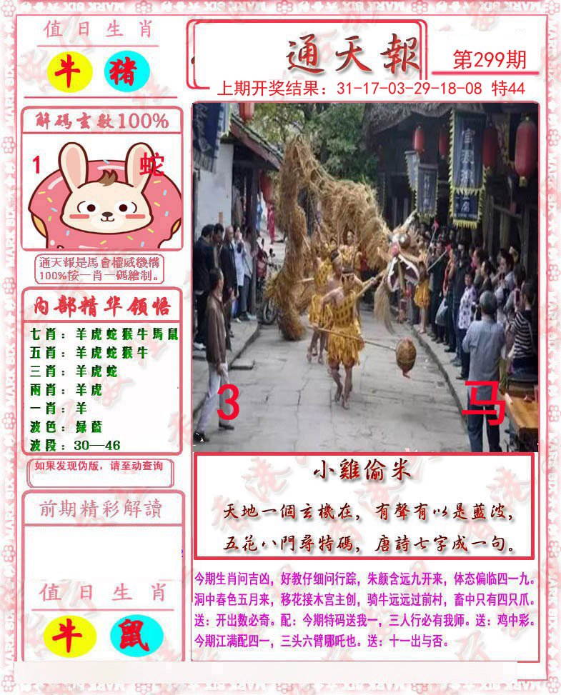 2024299期马经通天报