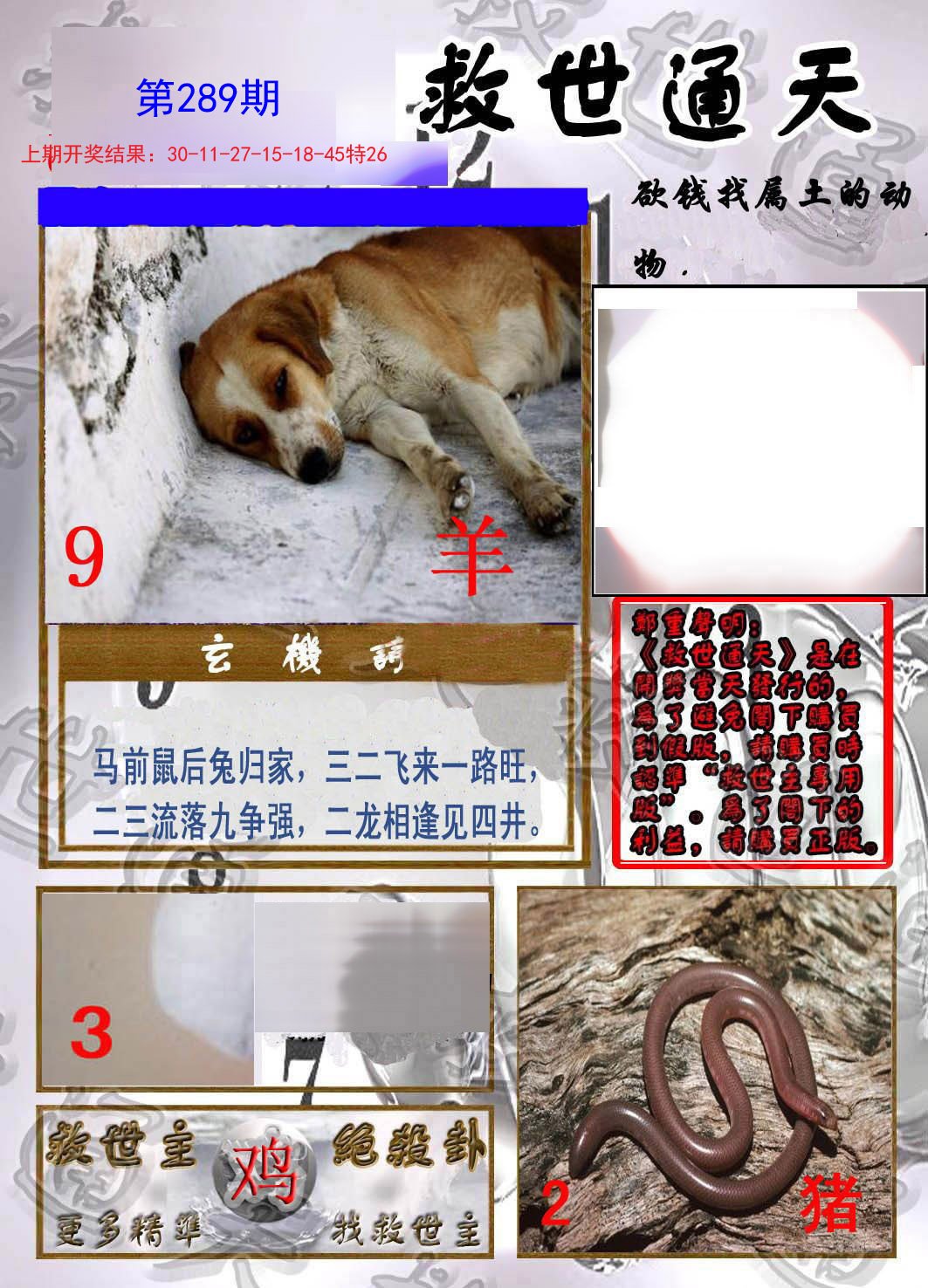 2024289期救世通天报
