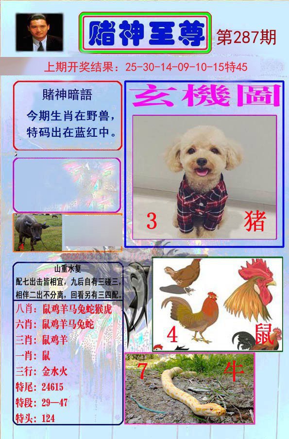2024287期赌神至尊