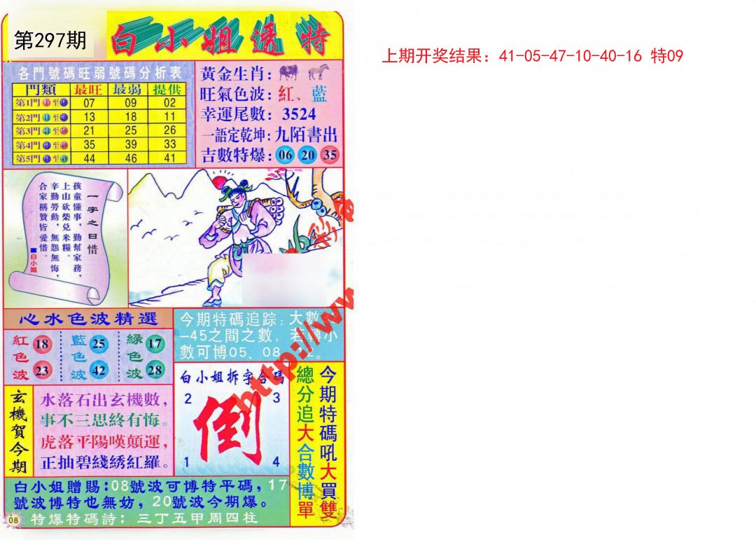 2024297期白小姐透特