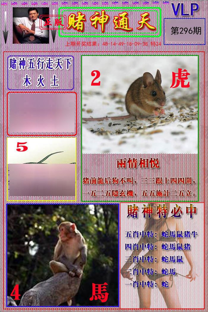 2024296期赌神通天报