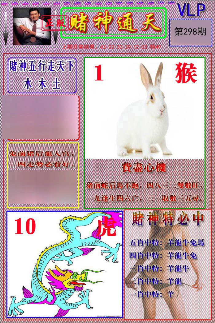 2024298期赌神通天报