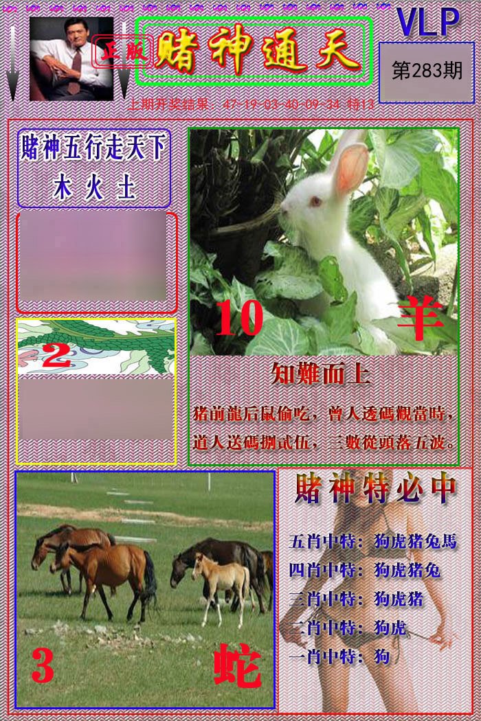 2024283期赌神通天报