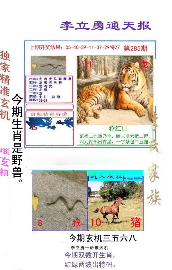 2024285期李立勇通天报