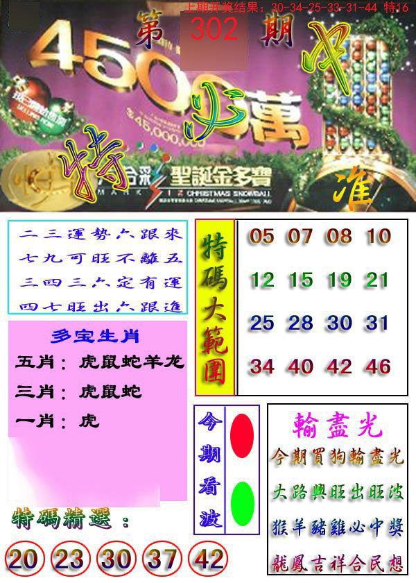 2024302期特必中