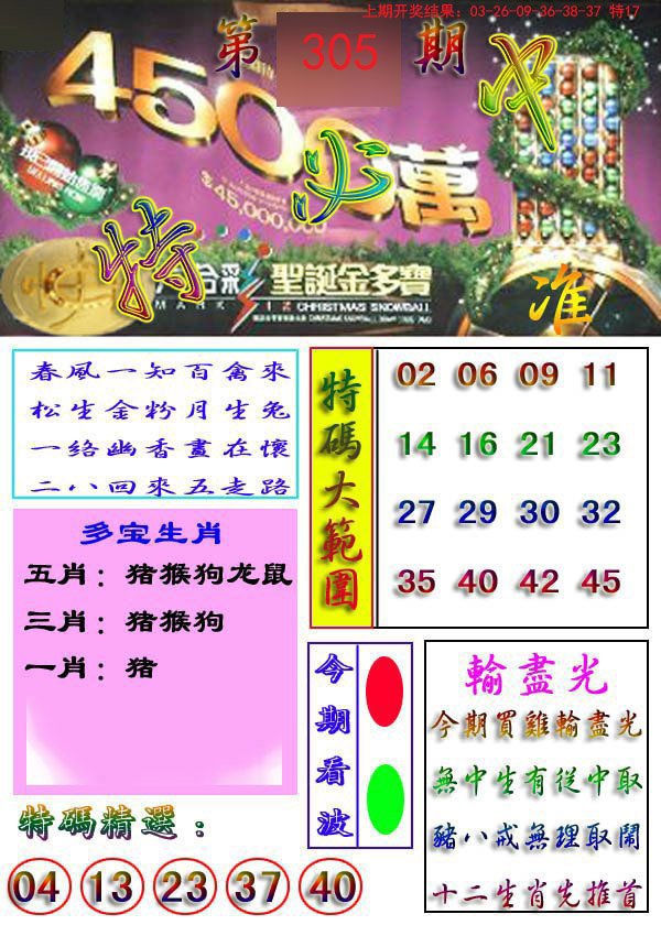 2024305期特必中