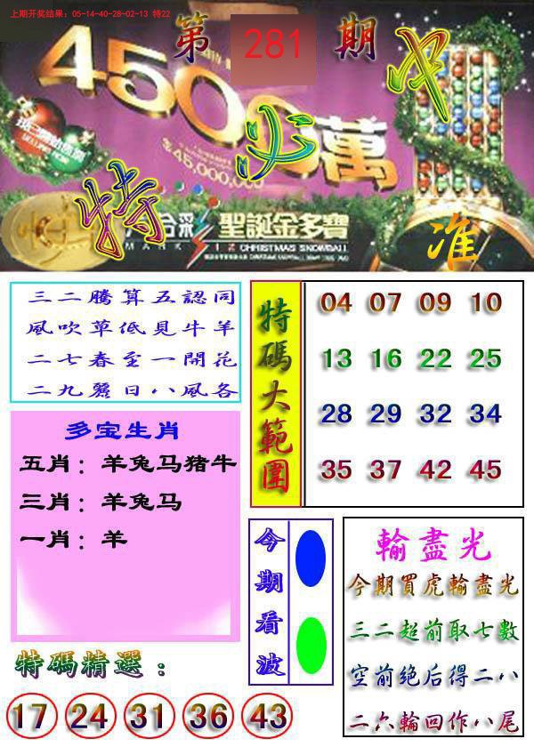 2024281期特必中
