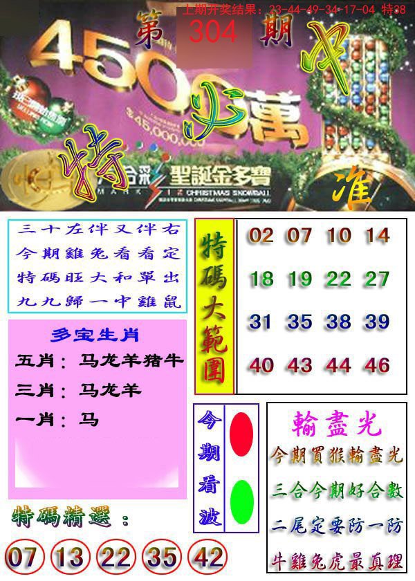 2024304期特必中