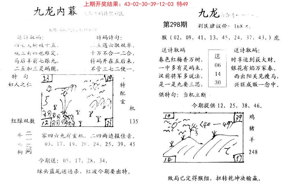 2024298期九龙内幕