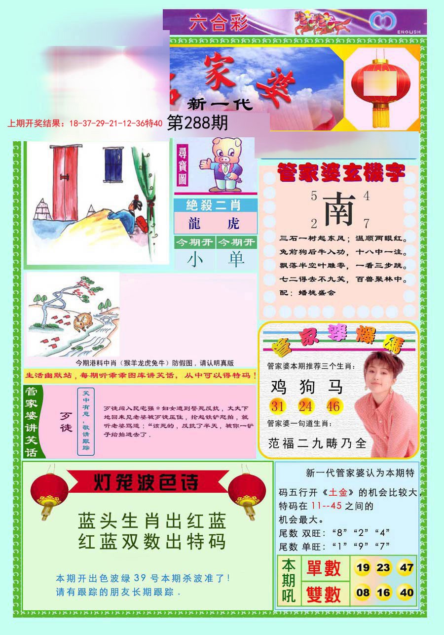 2024288期新一代管家婆