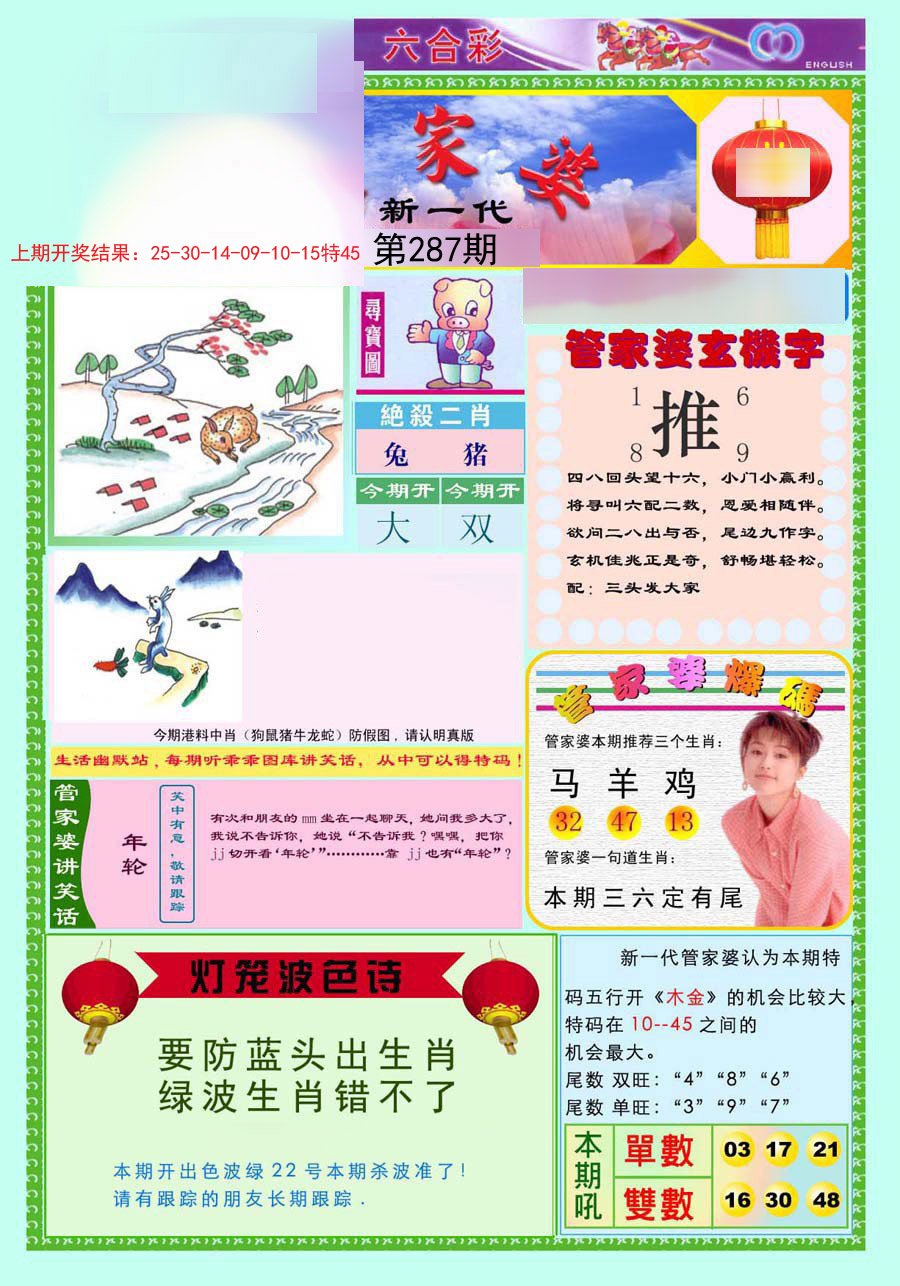 2024287期新一代管家婆