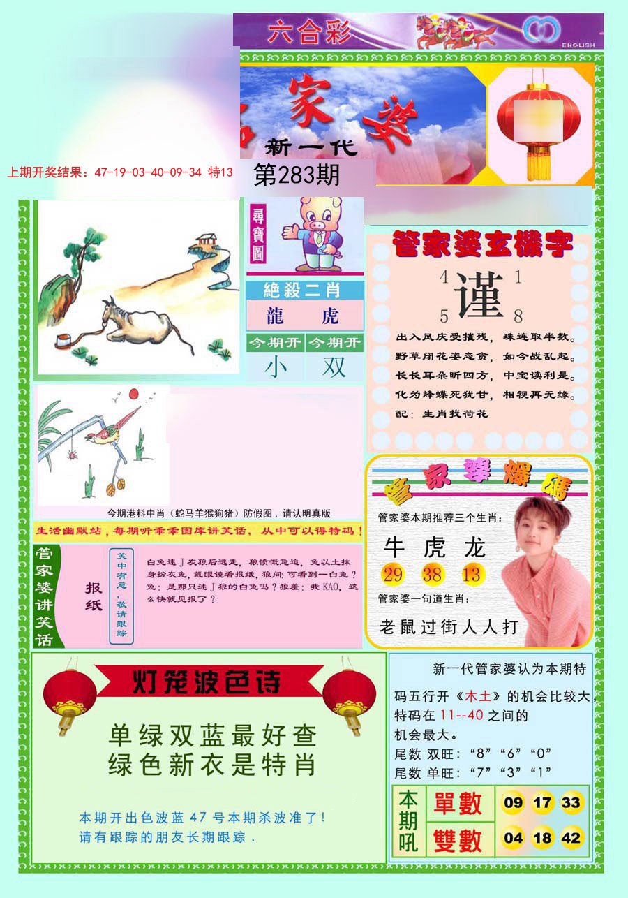 2024283期新一代管家婆
