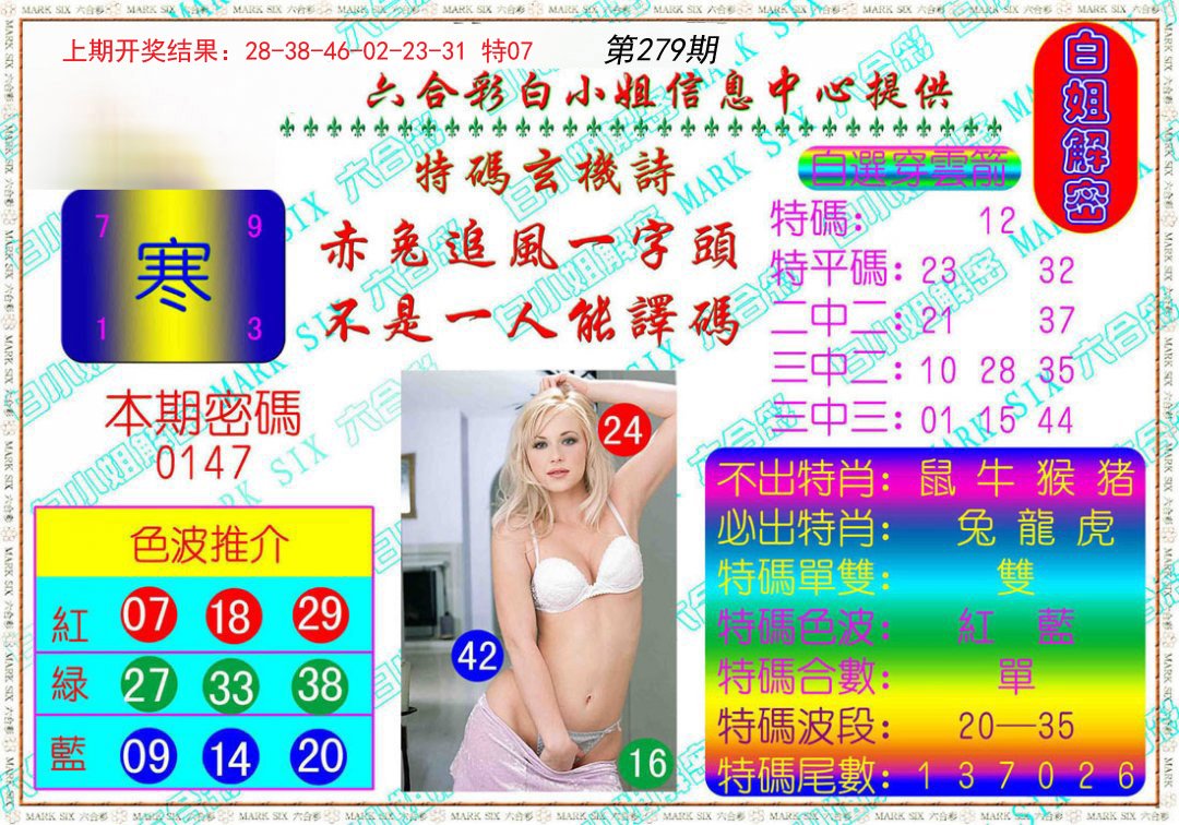 2024279期白姐解密