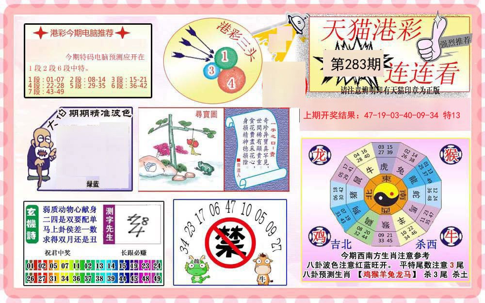 2024283期港彩连连中