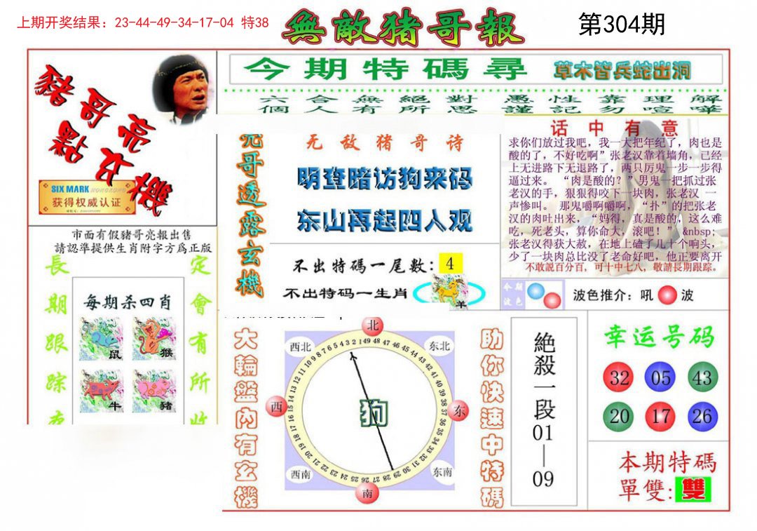 2024304期无敌猪哥