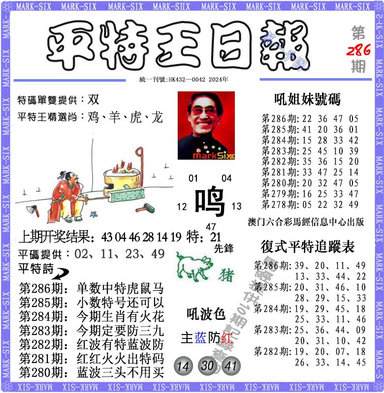 2024286期平特王日报