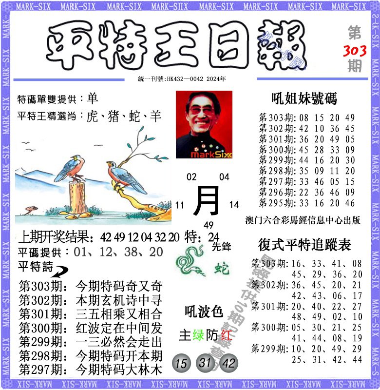 2024303期平特王日报