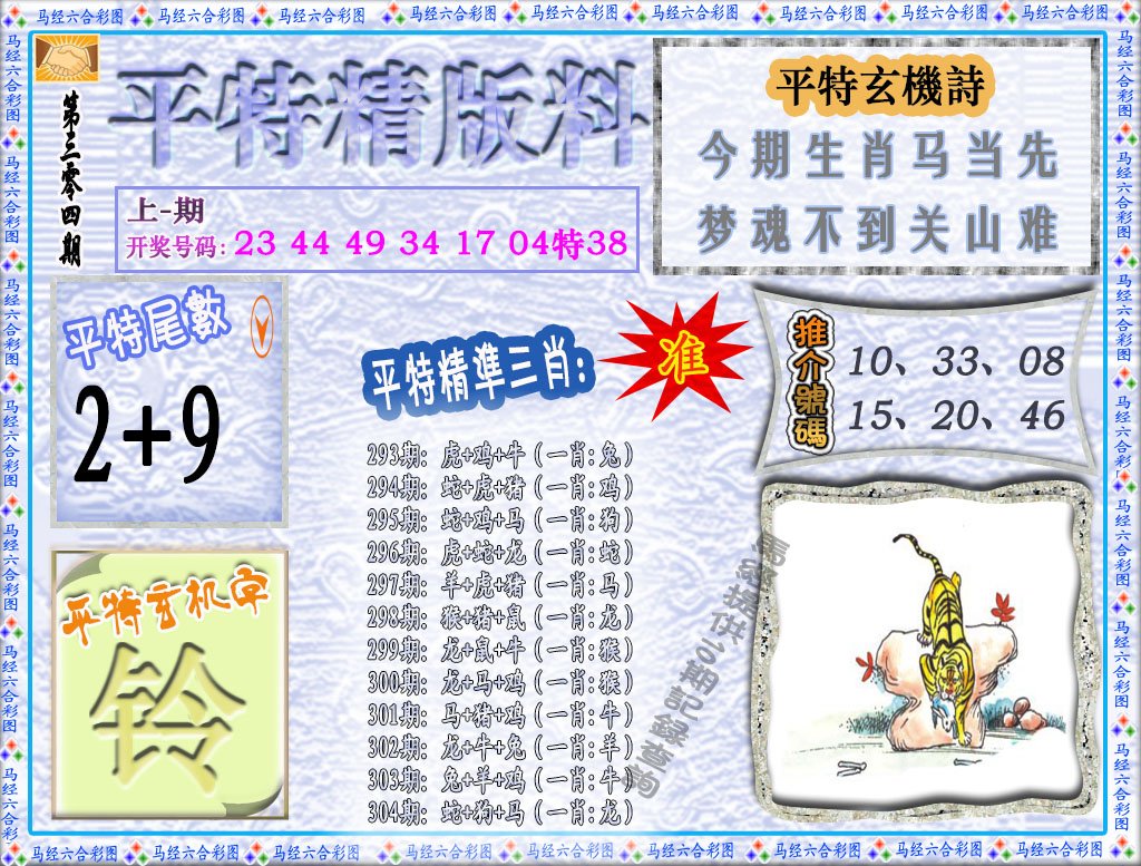 2024304期平特精版料