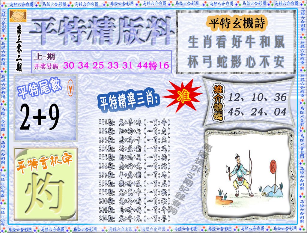 2024302期平特精版料