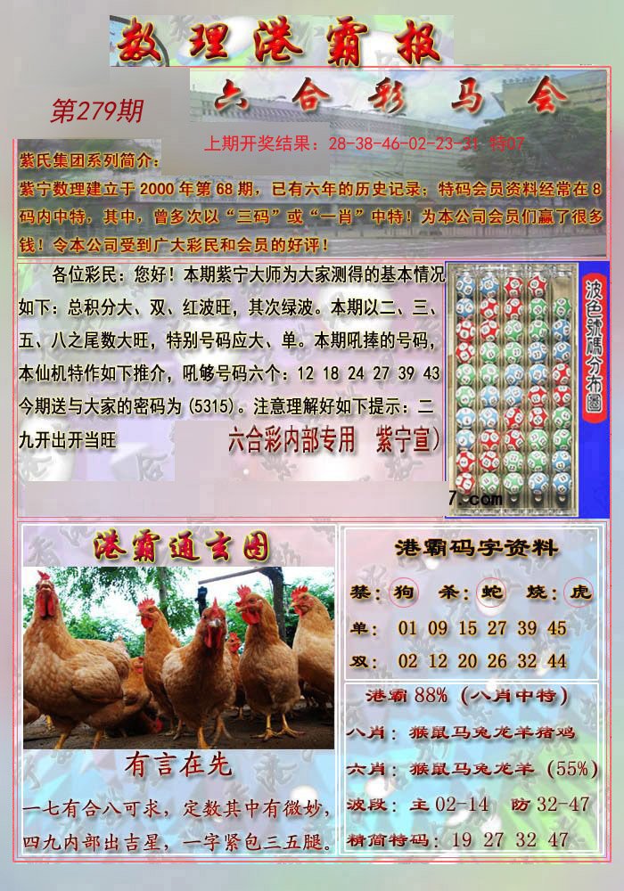 2024279期港霸报