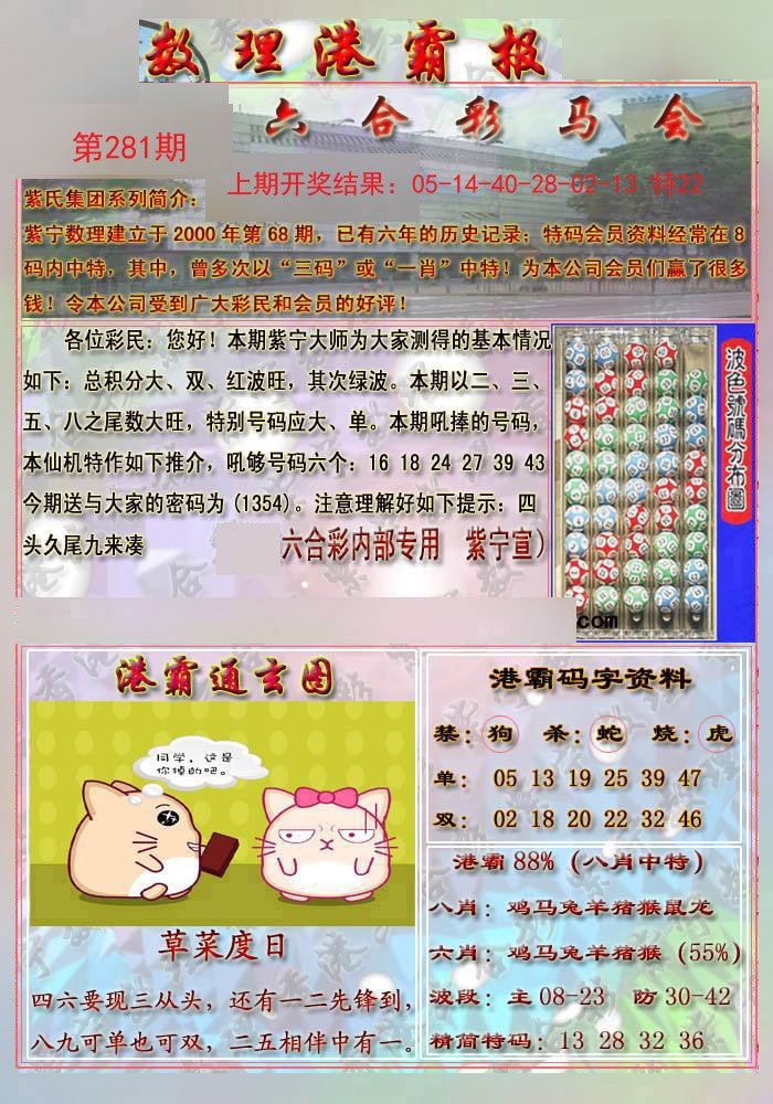 2024281期港霸报
