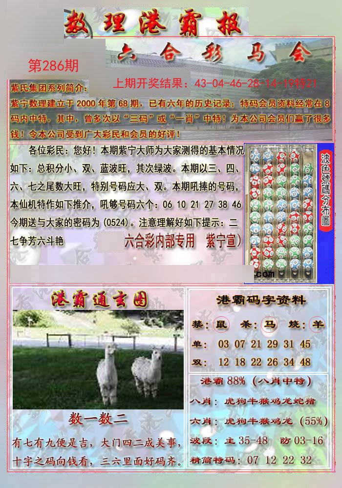 2024286期港霸报