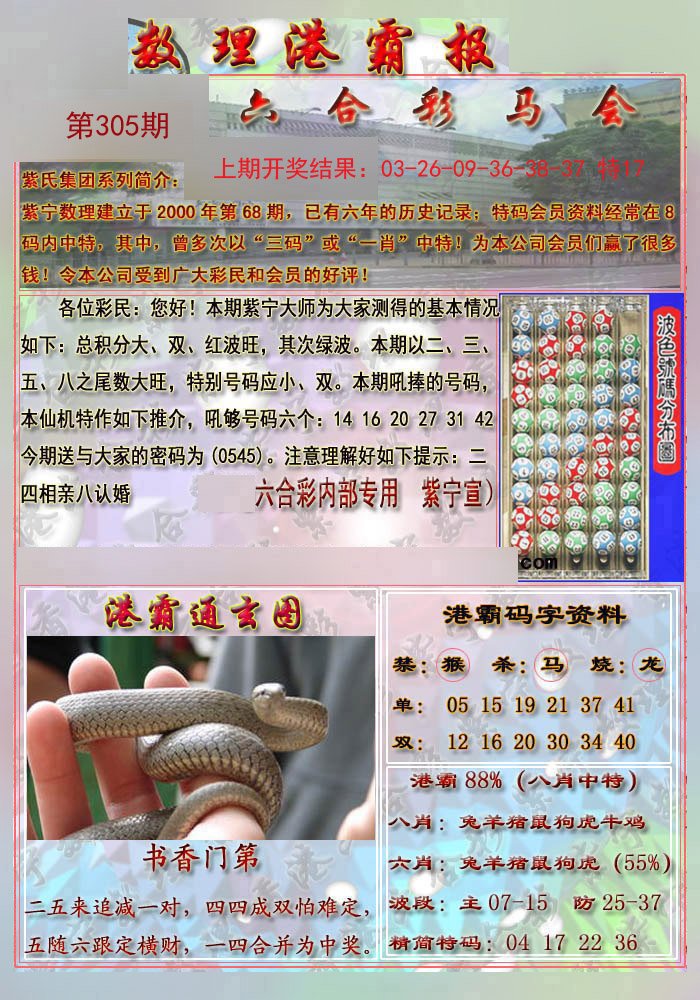 2024305期港霸报