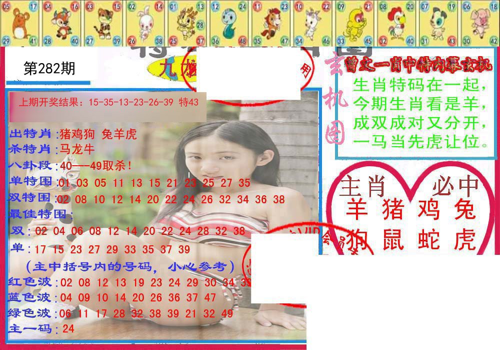 2024282期特码生肖图