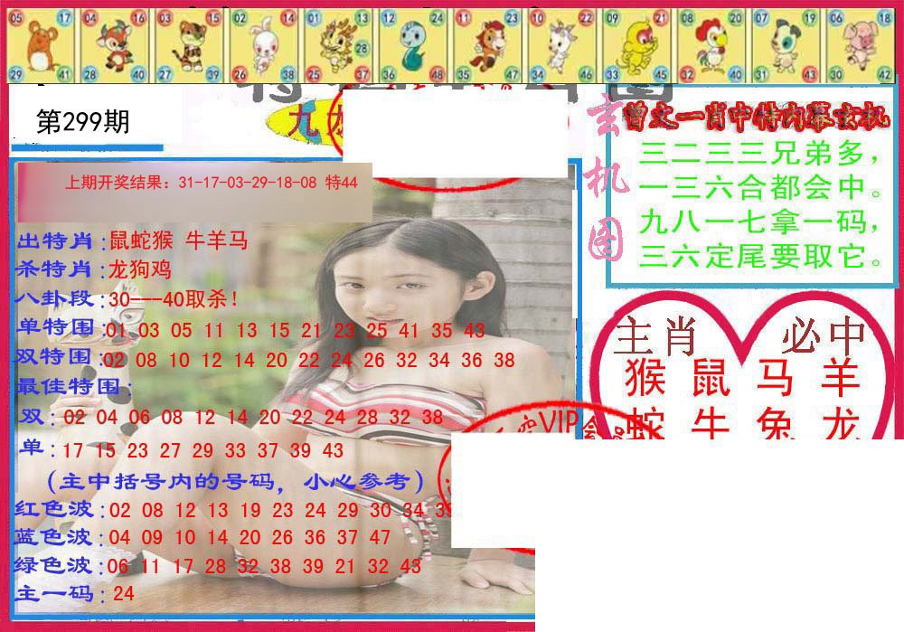 2024299期特码生肖图