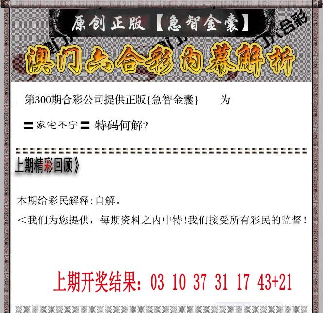 2024300期急智金囊