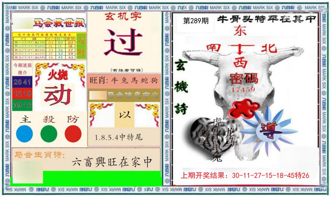 2024289期六合救世报+牛头报