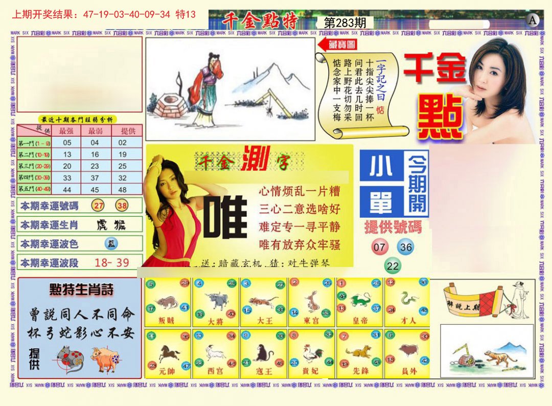 2024283期千金点特A
