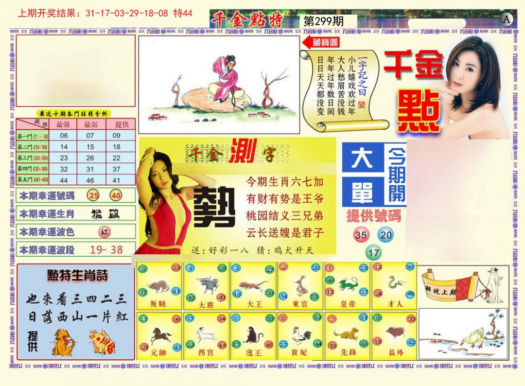 2024299期千金点特A