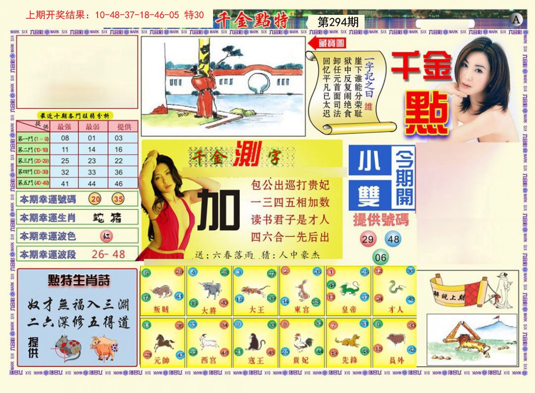 2024294期千金点特A