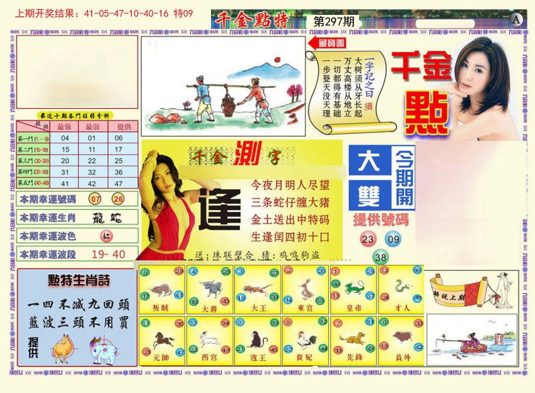 2024297期千金点特A